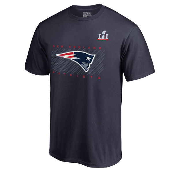 New England Patriots Super Bowl Li Navy Short Sleeve T-Shirt