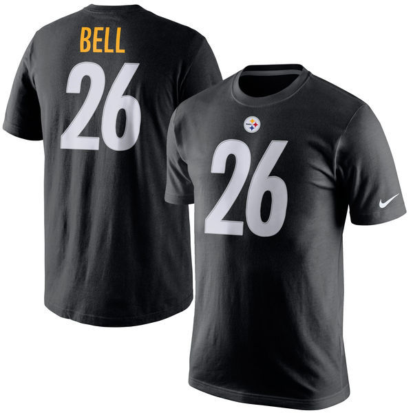Pittsburgh Steelers Le'Veon Bell Black Men's Short Sleeve T-Shirt
