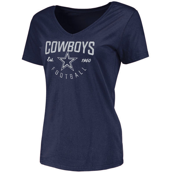 Dallas Cowboys Team Logo Navy Women's Short Sleeve T-Shirt