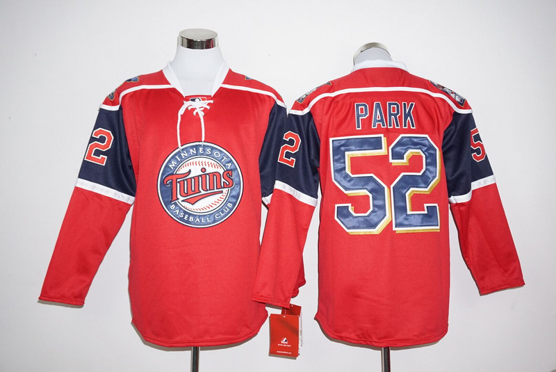 Twins 52 Byung-Ho Park Red Long Sleeve Jersey