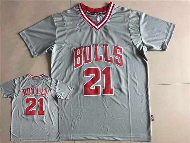 Bulls 21 Jimmy Butler Grey Pride Swingman Jersey - Click Image to Close
