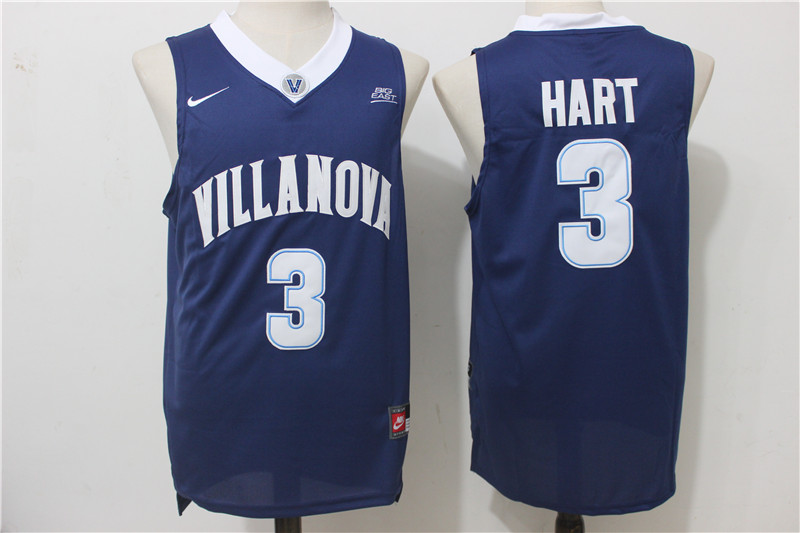 Villanova Wildcats 3 Josh Hart Navy College Basketball Jersey