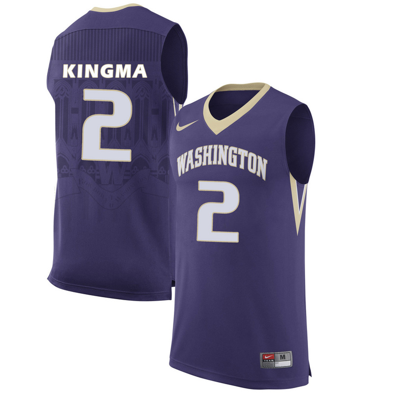 Washington Huskies 2 Dan Kingma Purple College Basketball Jersey