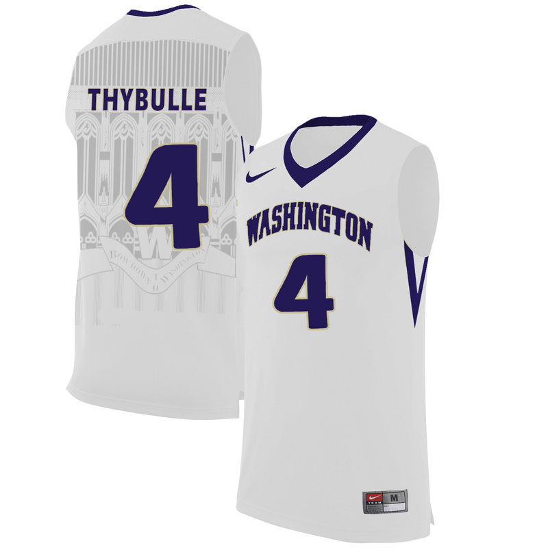 Washington Huskies 4 Matisse Thybulle White College Basketball Jersey