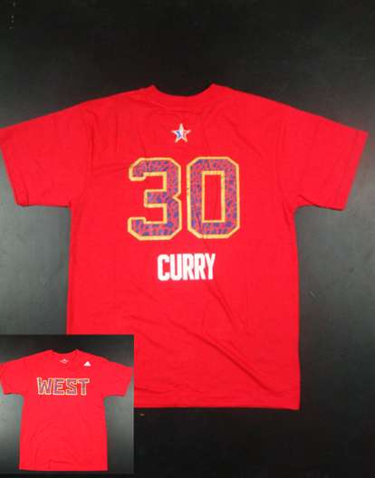 2014 All Star West 30 Curry Red T Shirt