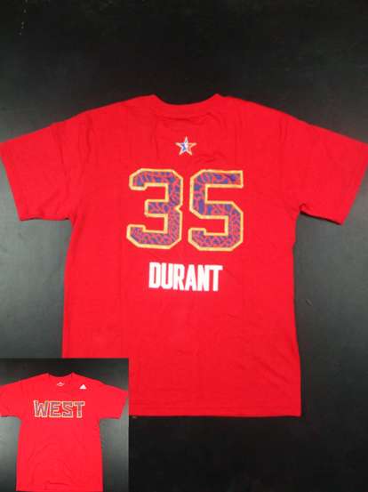 2014 All Star West 35 Durant Red T Shirt