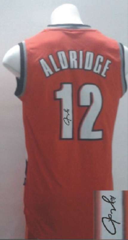 Blazers 12 Aldridge Orange Signature Edition Jerseys