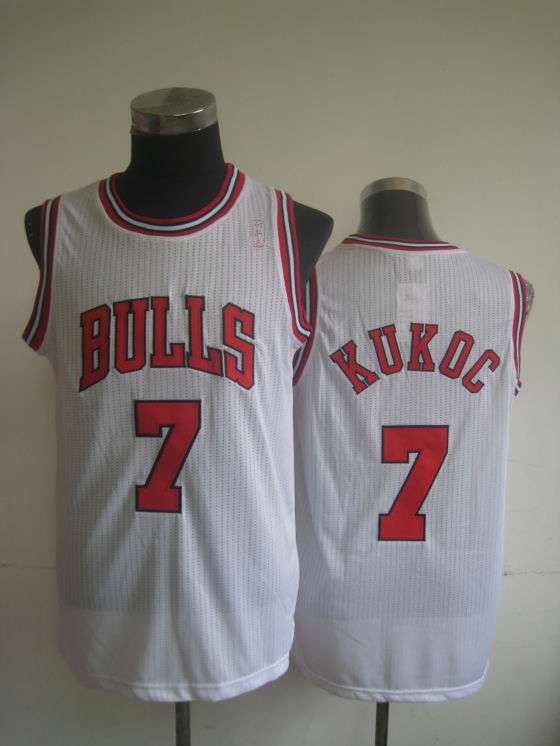 Bulls 7 Kukoc White New Revolution 30 Jerseys - Click Image to Close
