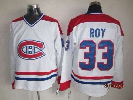 Canadiens 33 Roy White Jerseys