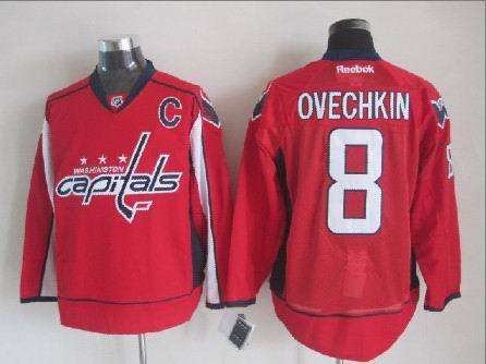 Capitals 8 Ovechkin Red Jerseys