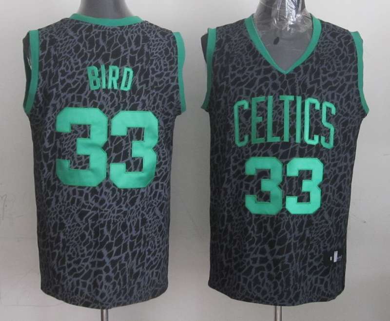 Celtics 33 Bird Black Crazy Light Swingman Jerseys