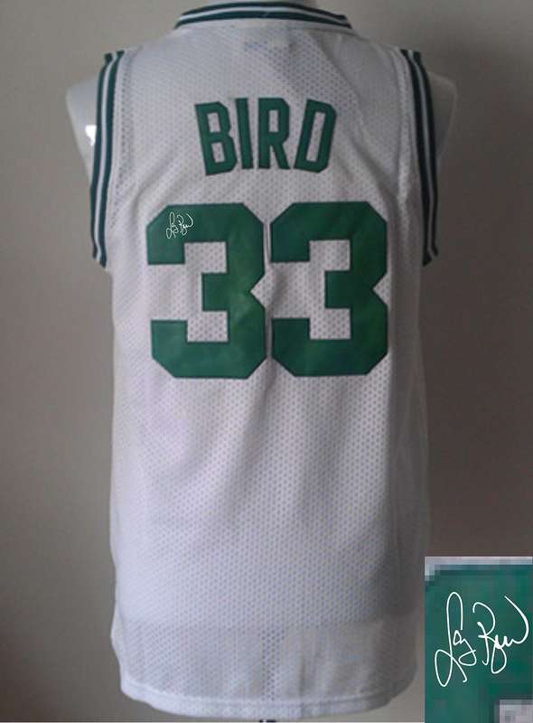 Celtics 33 Bird White Signature Edition Jerseys