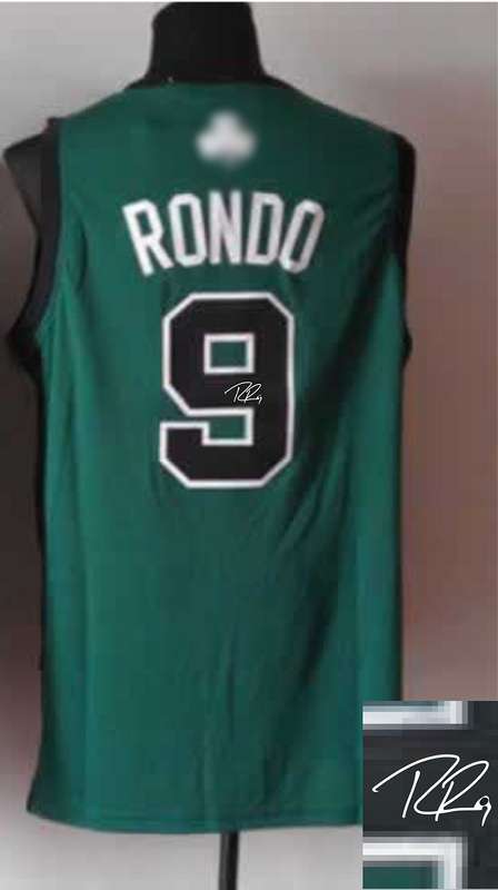 Celtics 9 Rondo Green Throwback Signature Edition Jerseys