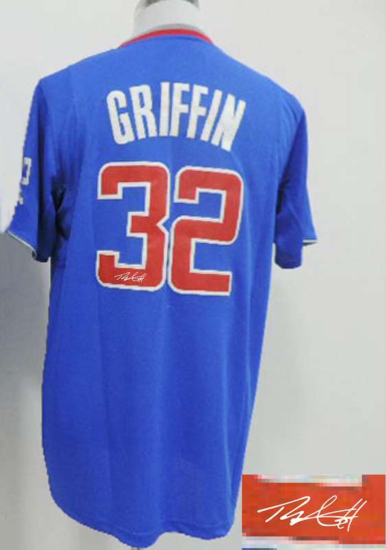 Clippers 32 Griffin Blue Christmas Signature Edition Jerseys