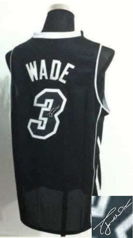 Heat 3 Wade Black Signature Edition Jerseys