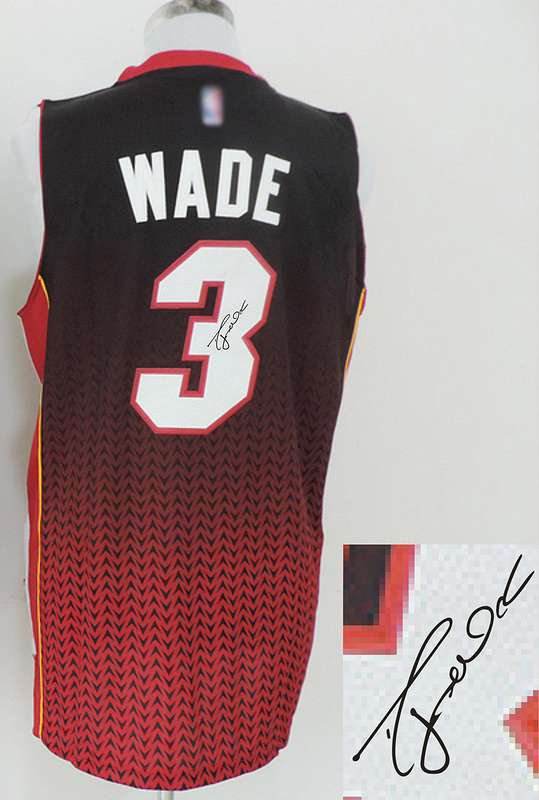 Heat 3 Wade Red Resonate Signature Edition Jerseys