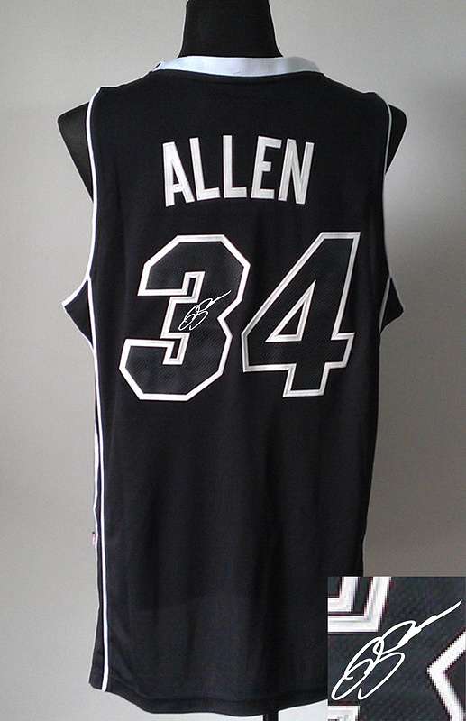 Heat 34 Allen Black New Signature Edition Jerseys