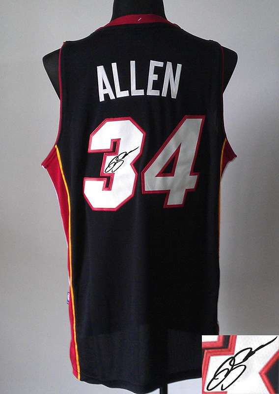 Heat 34 Allen Black Signature Edition Jerseys