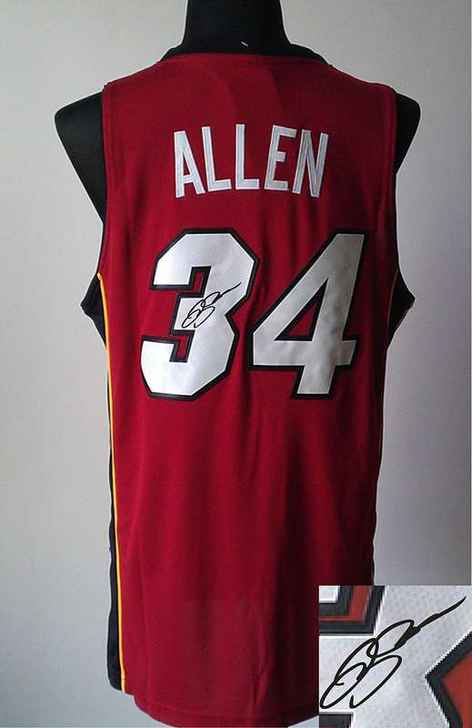 Heat 34 Allen Red Signature Edition Jerseys