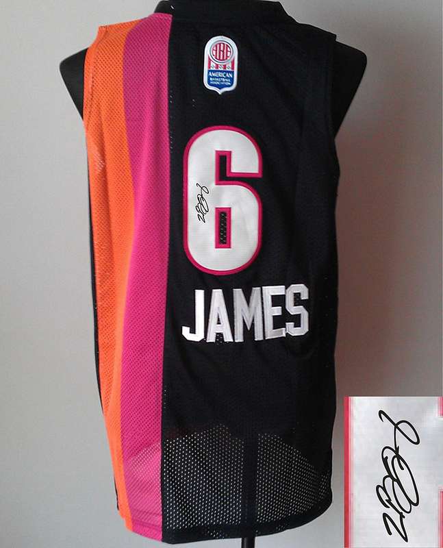 Heat 6 James Black Rainbow Signature Edition Jerseys