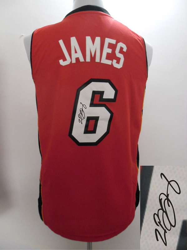 Heat 6 James Red New Signature Edition Jerseys