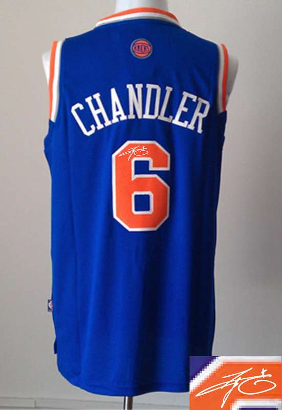 Knicks 6 Chandler Blue Signature Edition Jerseys