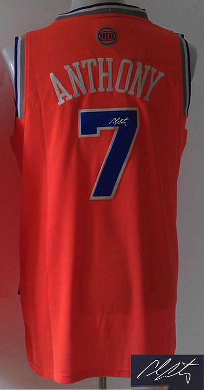 Knicks 7 Anthony Orange Signature Edition Jerseys