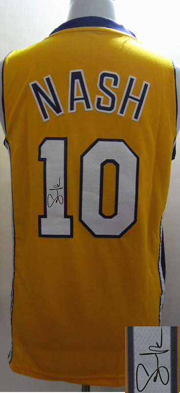 Lakers 10 Nash Gold Signature Edition Jerseys
