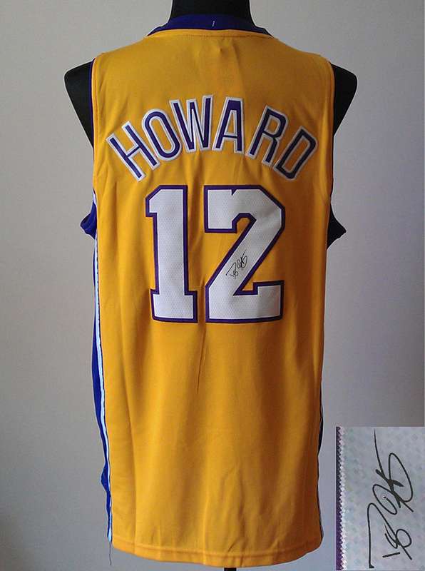 Lakers 12 Howard Gold Signature Edition Jerseys