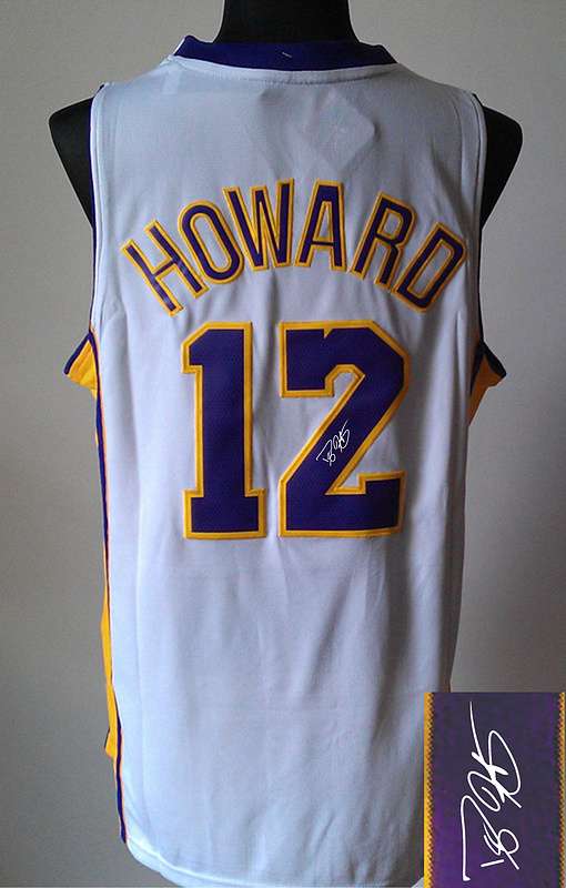 Lakers 12 Howard White Signature Edition Jerseys