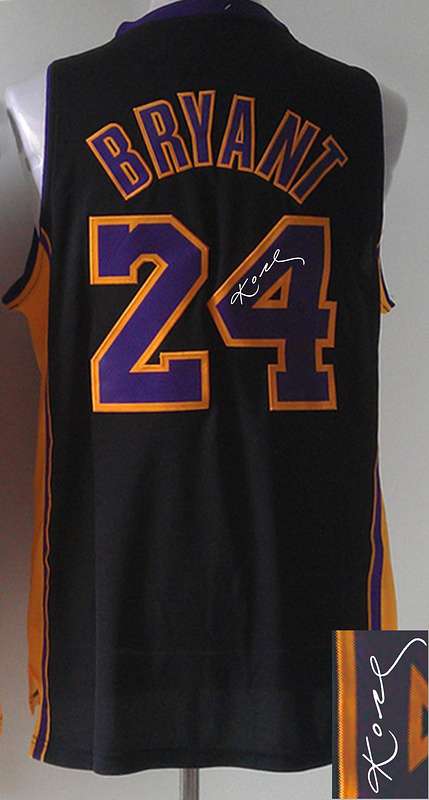 Lakers 24 Bryant Black Signature Edition Jerseys
