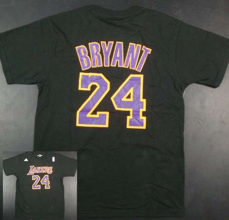 Lakers 24 Bryant Black T Shirt