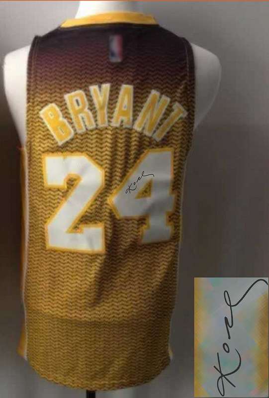 Lakers 24 Bryant Gold Resonate Signature Edition Jerseys