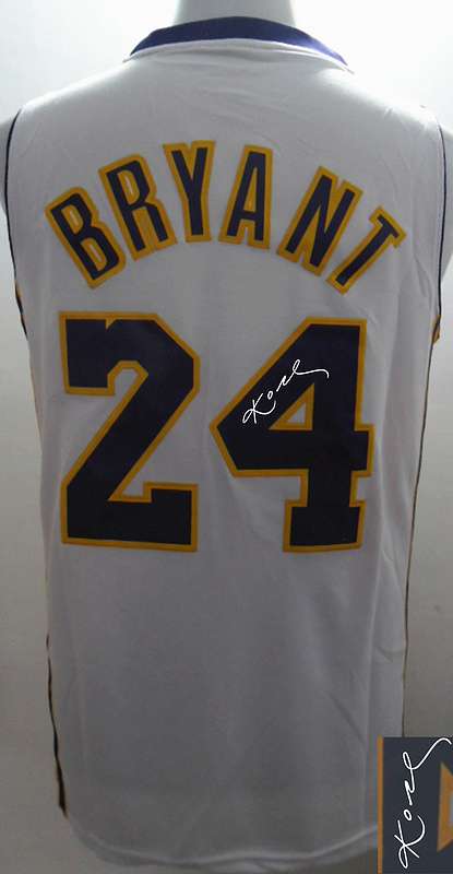 Lakers 24 Bryant White Signature Edition Jerseys
