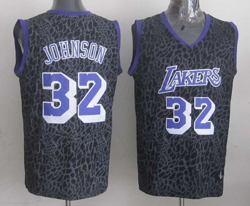 Lakers 32 Johnson Black Crazy Light Swingman Jerseys
