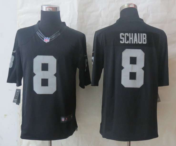 Nike Raiders 8 Schaub Black Limited Jerseys