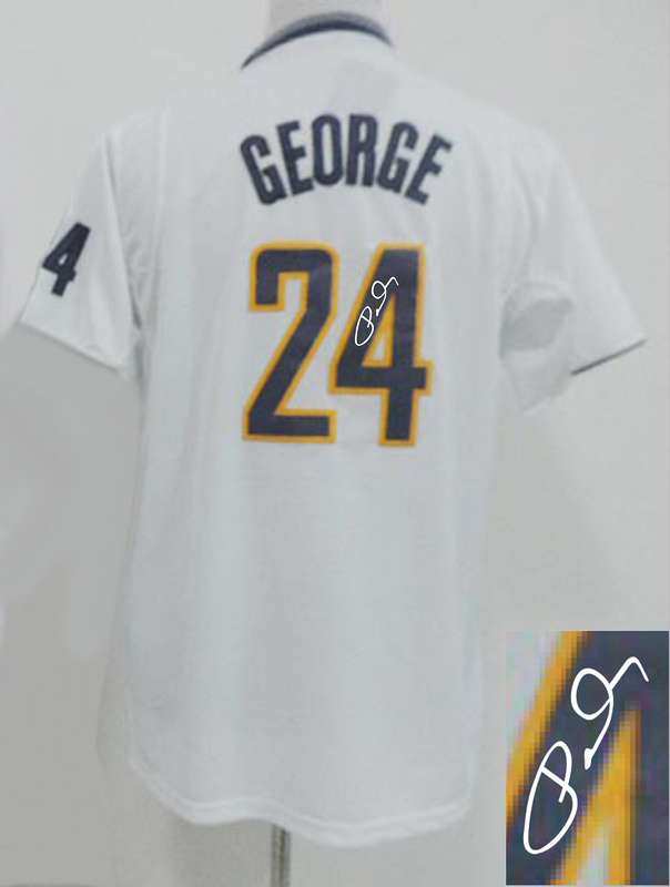 Pacers 24 George White Christmas Signature Edition Jerseys