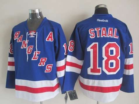 Rangers 18 Staal Blue New Jerseys - Click Image to Close