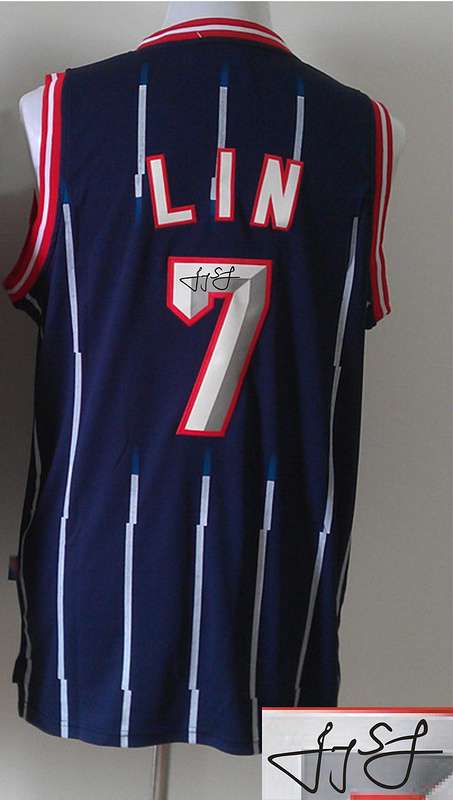 Rockets Lin Blue Hardwood Classics Signature Edition Jerseys