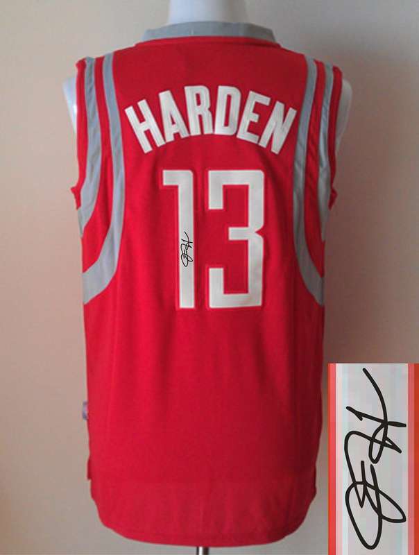 Rockets 13 Harden Red Signature Edition Jerseys