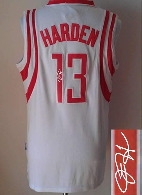 Rockets 13 Harden White Signature Edition Jerseys