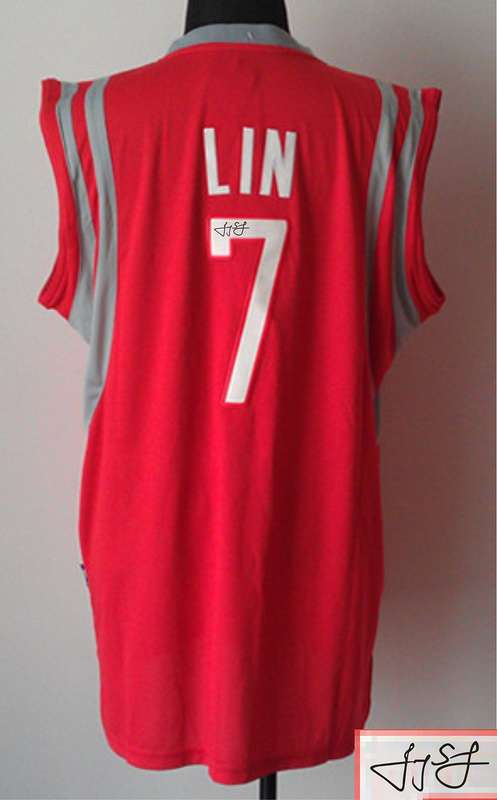 Rockets 7 Lin Red Signature Edition Jerseys