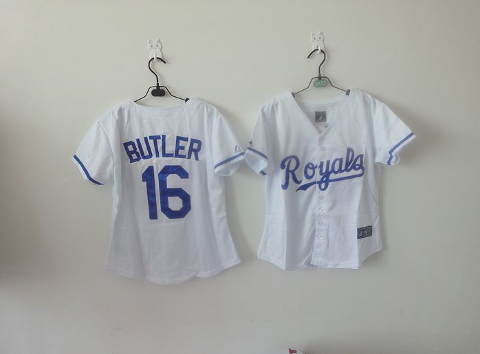 Royals 16 Butler White Women Jerseys