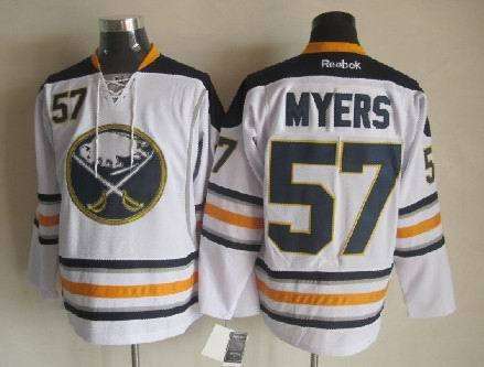 Sabres 57 Myers White New Jerseys - Click Image to Close