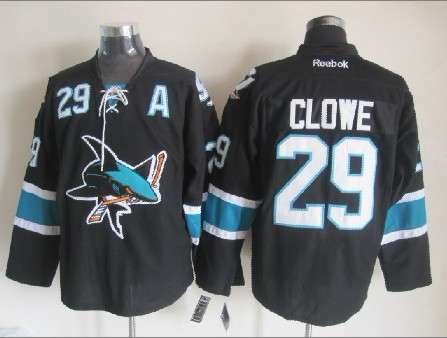 Sharks 29 Clowe Black New Jerseys