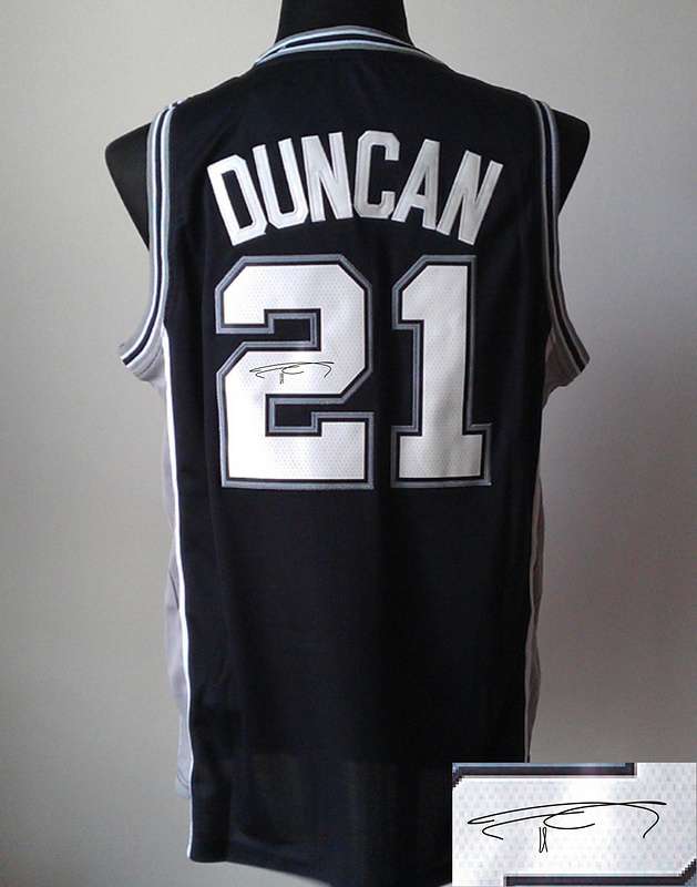 Spurs 21 Duncan Black Signature Edition Jerseys - Click Image to Close