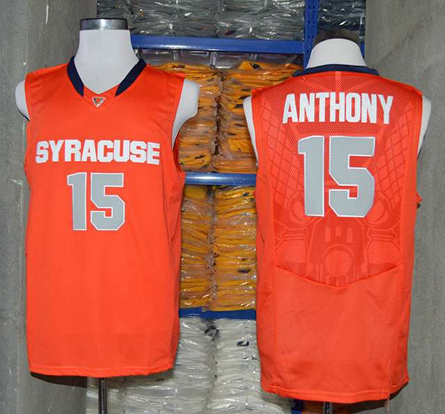 Syracuse Orange 15 Camerlo Anthony Orange Jerseys