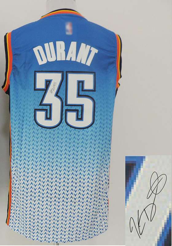 Thunder 35 Durant Blue Resonate Signature Edition Jerseys - Click Image to Close