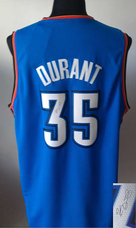 Thunder 35 Durant Blue Signature Edition Jerseys