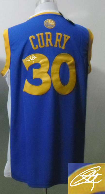 Warriors 30 Curry Blue Signature Edition Jerseys - Click Image to Close
